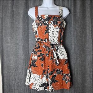 NWT- BELLE VERE Linen Blend Romper